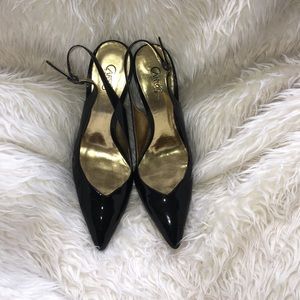 Carlos Santana Patent Leather Sling Back Heels
